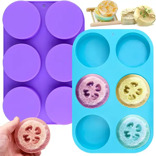 Sakolla Round Silicone Soap Molds