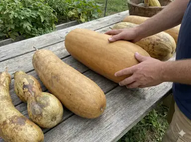 Selecting the best loofah fruits for seed saving