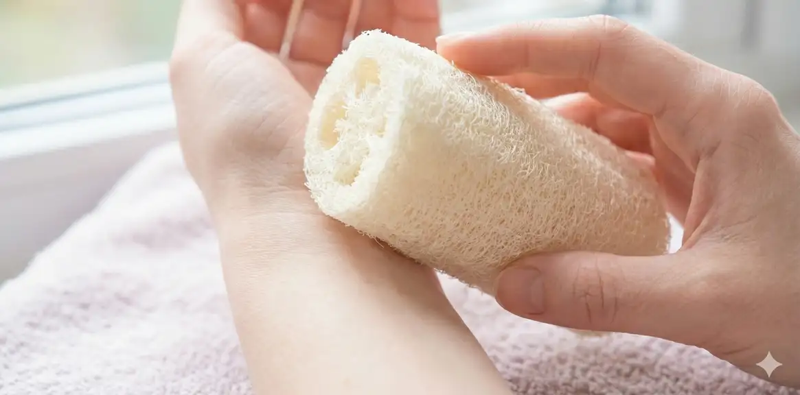 Ultra-soft loofah for sensitive skin